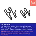 Herm Sprenger Black Stainless Steel ULTRA-PLUS Training Collar with swivel and ring, short version, 3.0 mm , 50 cm (20\")_5