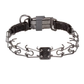 Herm Sprenger Black Stainless Steel Prong Collar with Quick Release Buckle