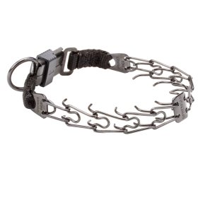 Herm Sprenger Black Stainless Steel Prong Collar with Quick Release Buckle