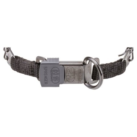 Herm Sprenger Black Stainless Steel Prong Collar with Quick Release Buckle