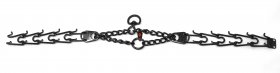 Herm Sprenger Black Stainless Steel Prong Collar with Swivel