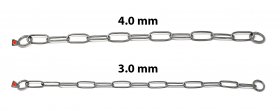 Herm Sprenger Stainless Steel Long Link Fur Saver 3mm