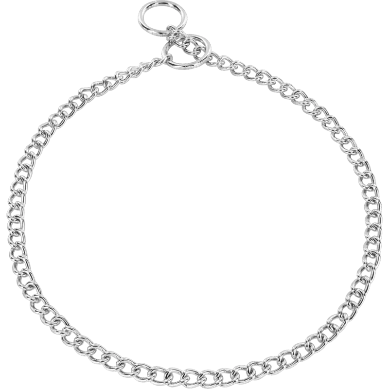 Herm Sprenger Chrome Plated Short Link Chain Collar 2 mm