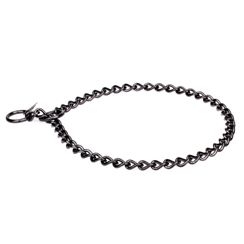 Herm Sprenger Black Stainless Steel Short Link Chain Collar 3 mm