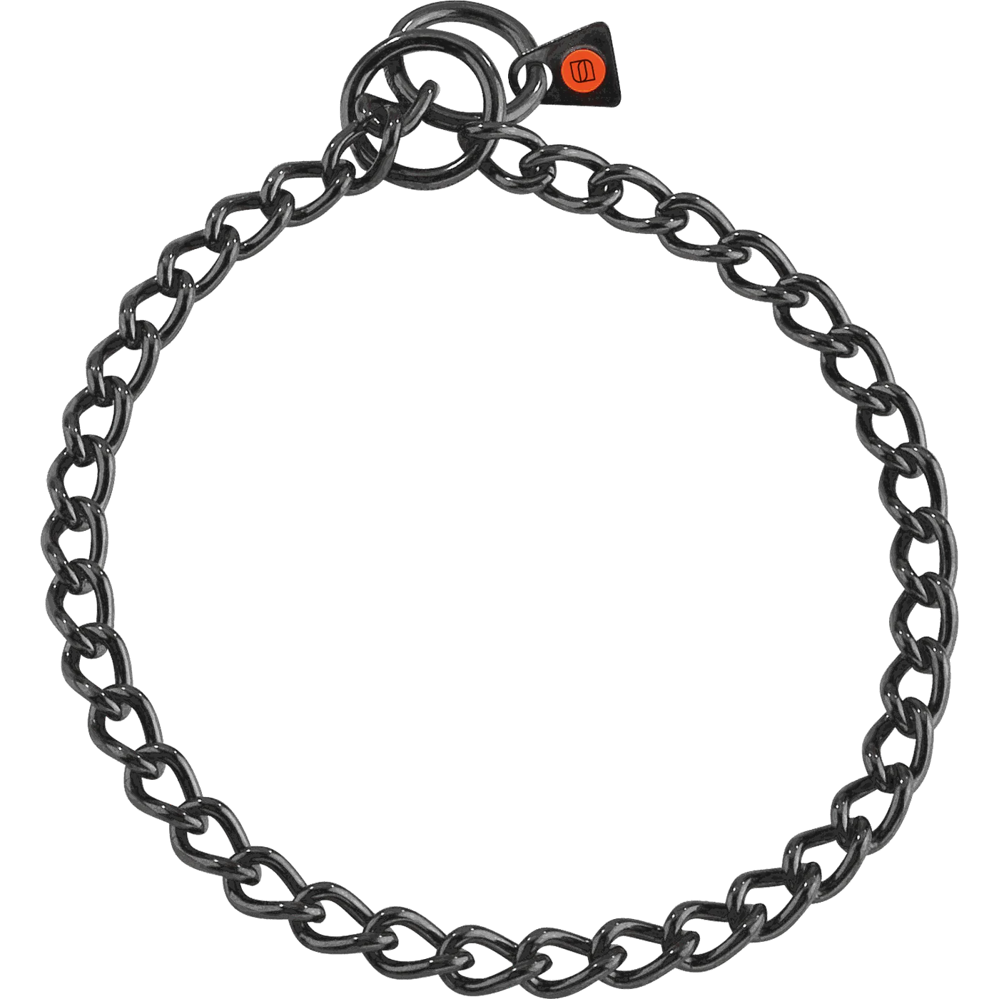 Herm Sprenger Black Stainless Steel Short Link Chain Collar 3 mm