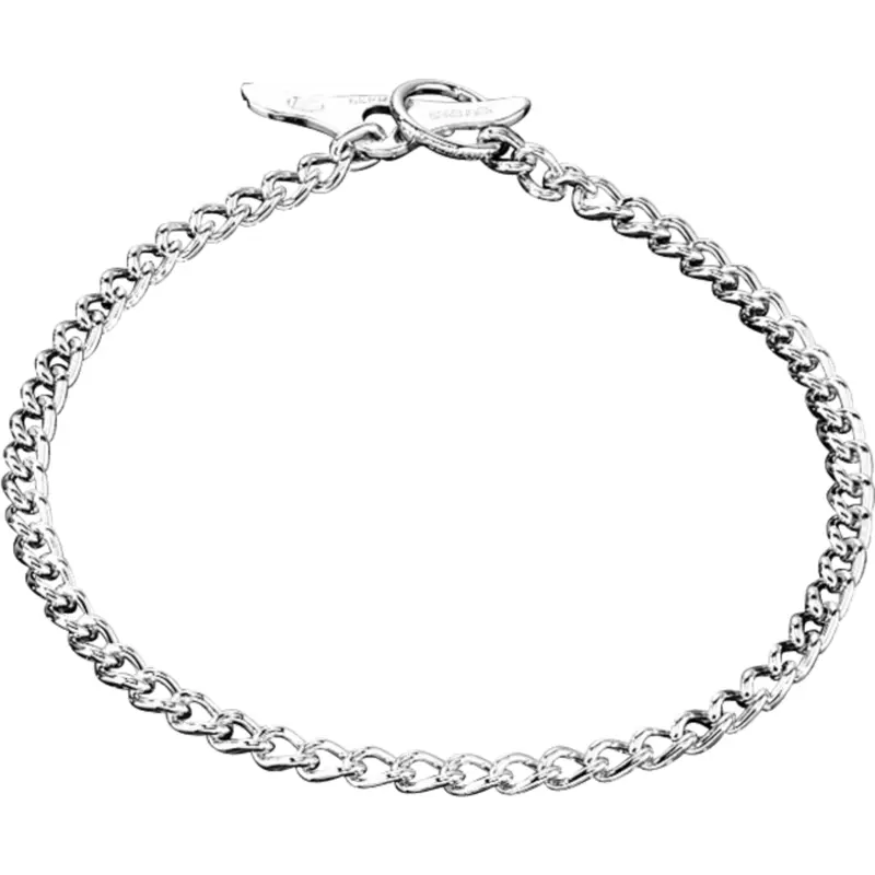 Herm Sprenger Dog Collar Chrome Plated with Toggle Chain 2.5mm