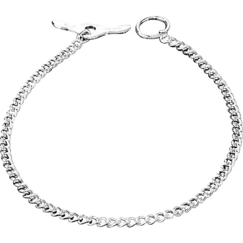Herm Sprenger Chrome Plated Dog Collar with Toggle Chain 2mm