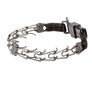 Herm Sprenger Black Stainless Steel Prong Collar with Quick Release Buckle