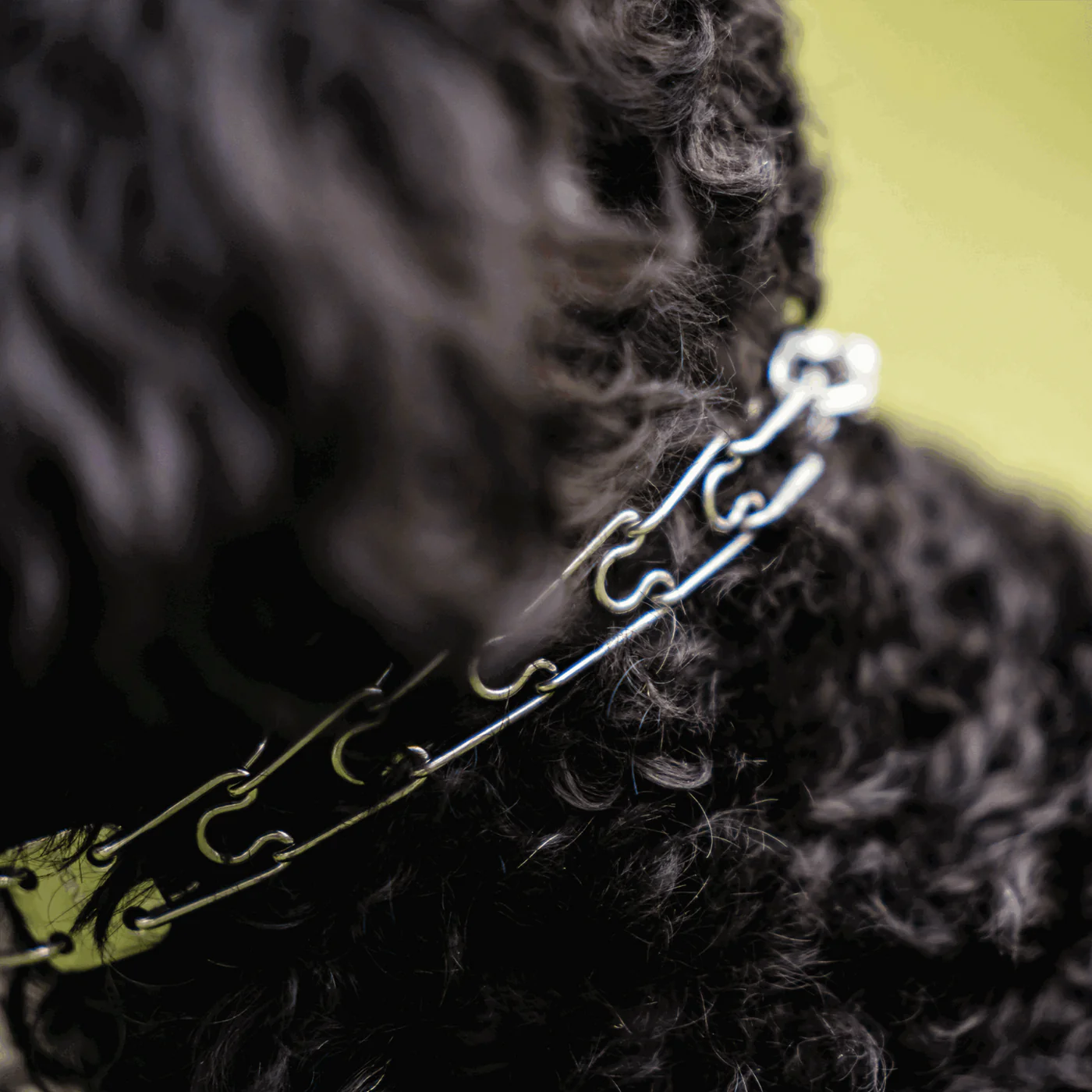 MICRO-PLUS Training Prong Collar with Center-Plate and Assembly Chain and Swivel - Stainless steel, 1.5 mm, 32 cm / 13"