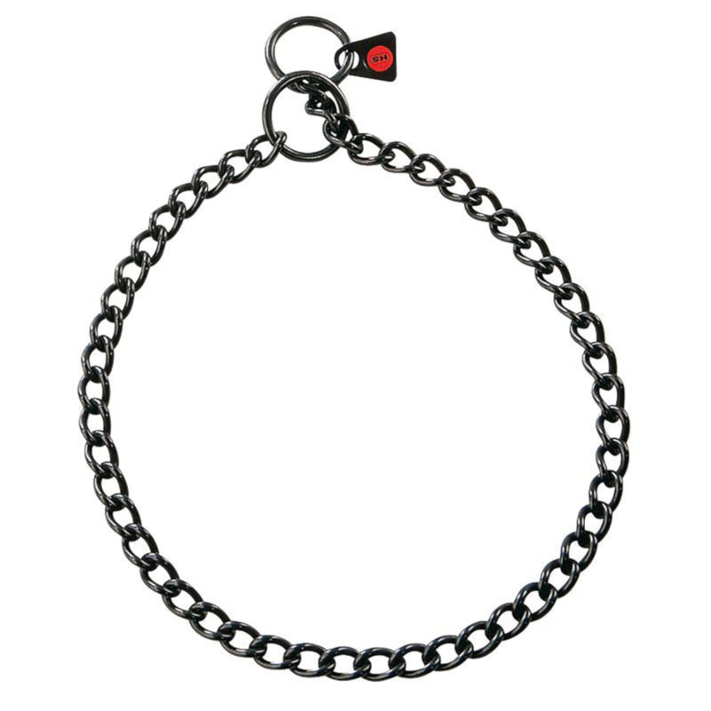 Herm Sprenger Black Stainless Steel Short Link Slip Collar 2.5 mm